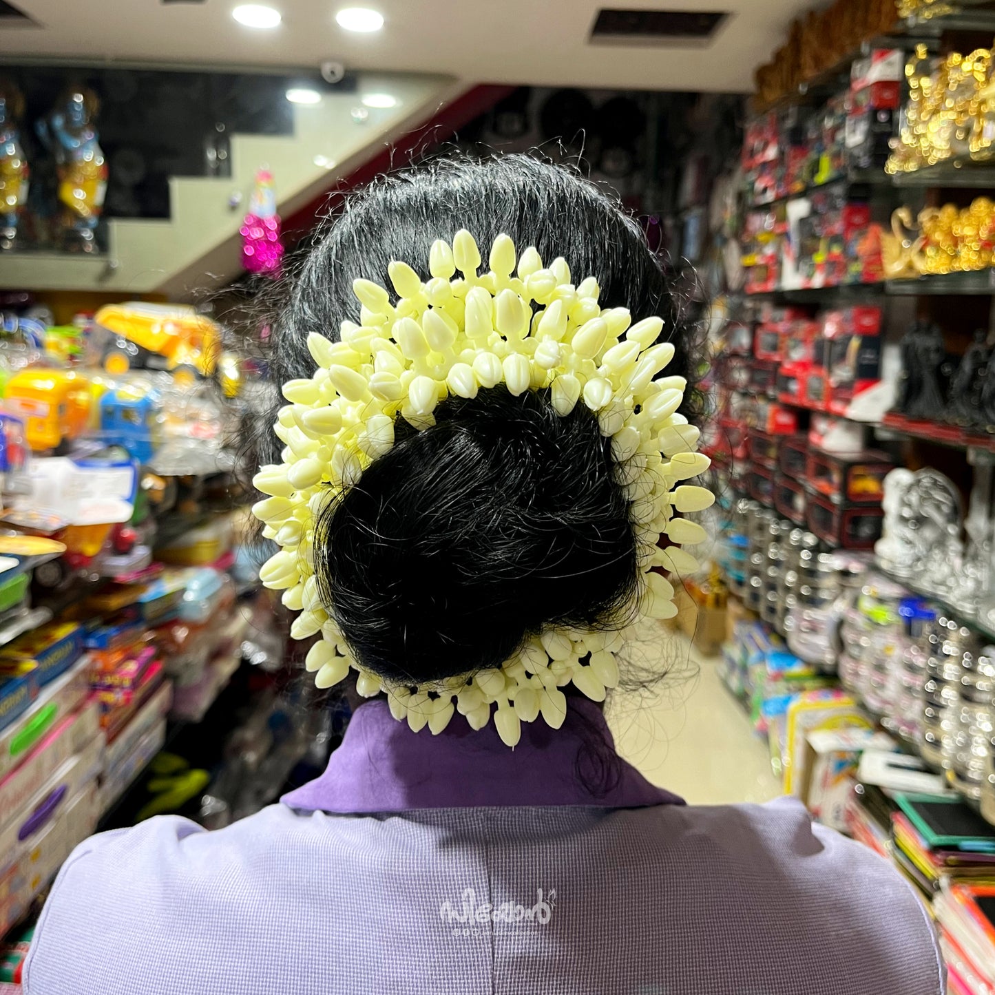 Jasmine Plastic Bud - Hair Styling Flower Mala - 90cm