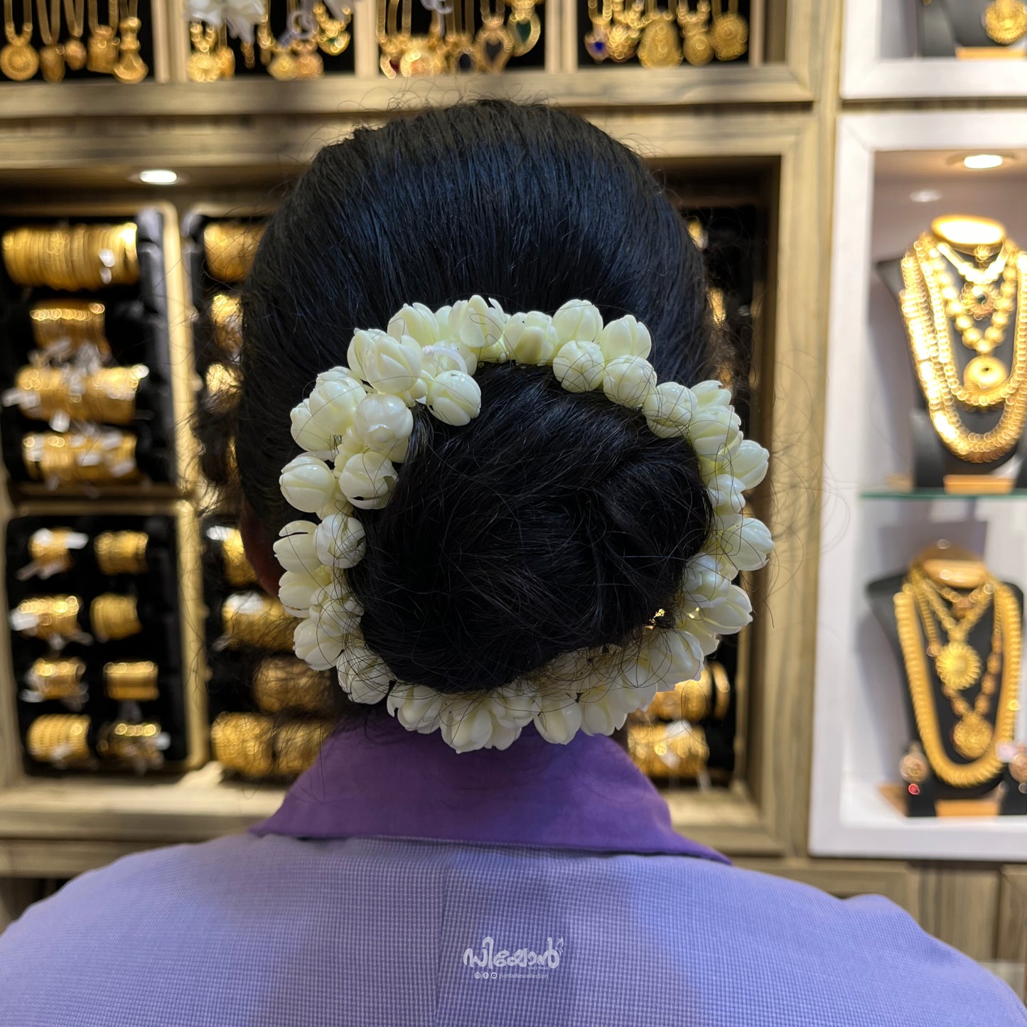 Jasmine Plastic Flower - Hair Styling Flower Mala - 35cm