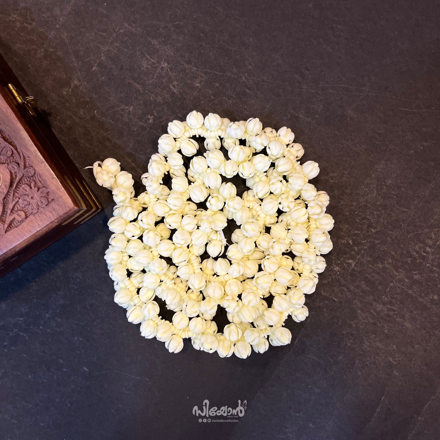 Jasmine Plastic Flower - Hair Styling Flower Mala - 110cm