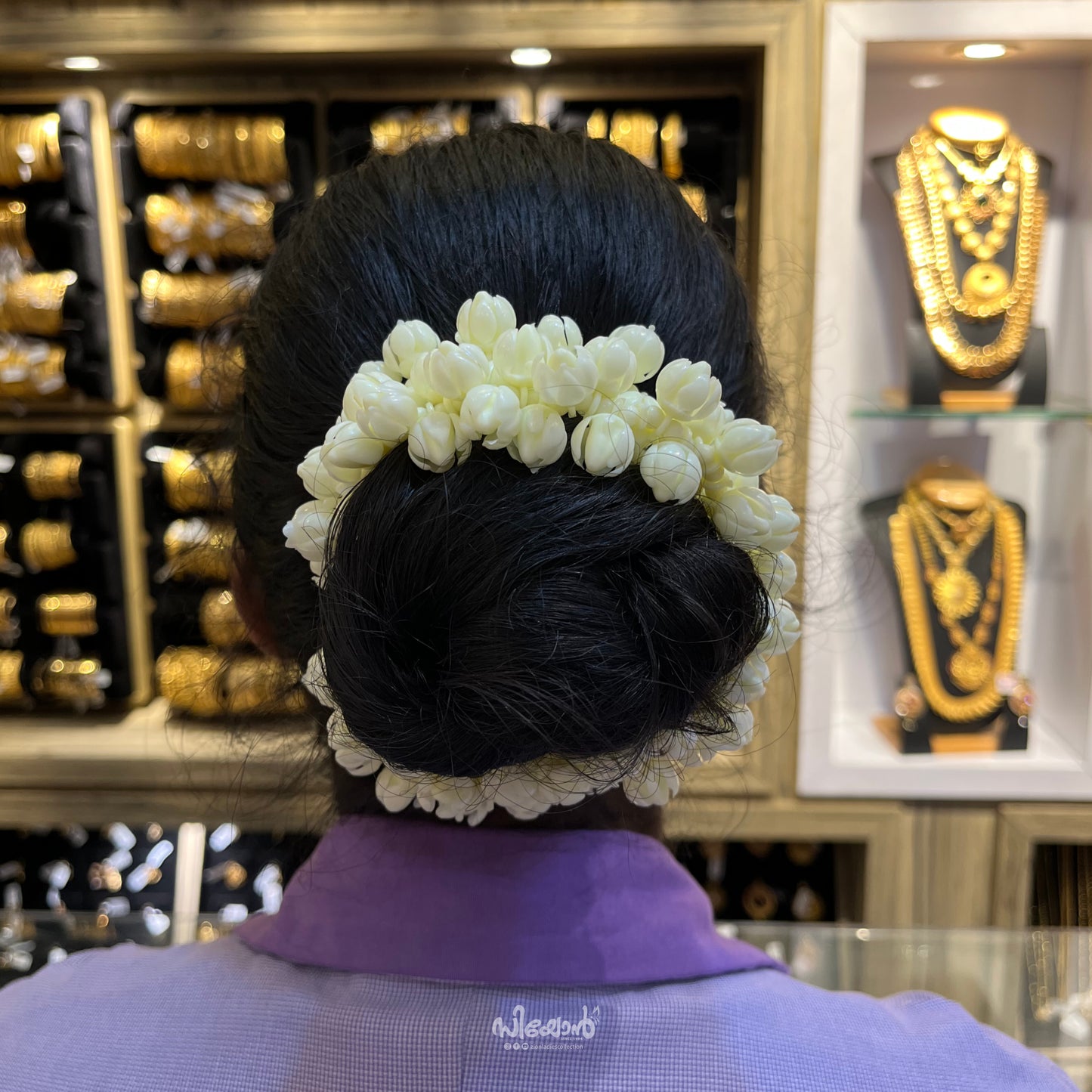 Jasmine Plastic Flower - Hair Styling Flower Mala - 50cm