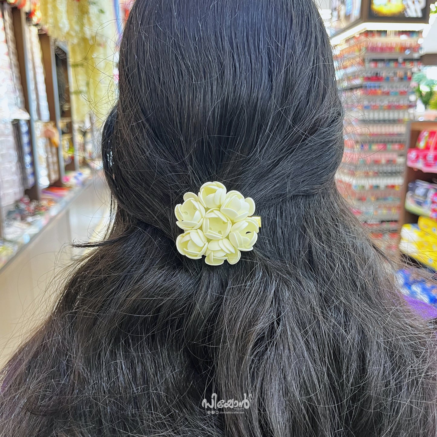 Jasmine Foam Sheet Flower - Alligator Clip