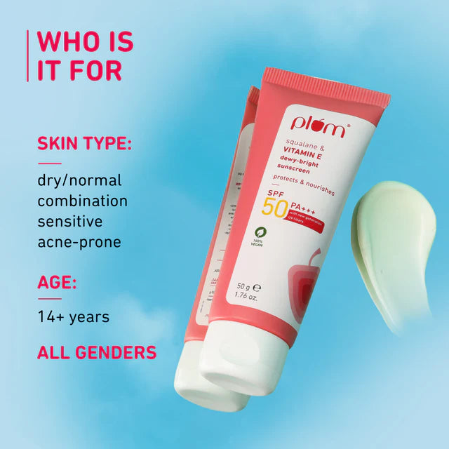 Plum Vitamin E SPF 50 PA+++ Dewy-Bright Sunscreen