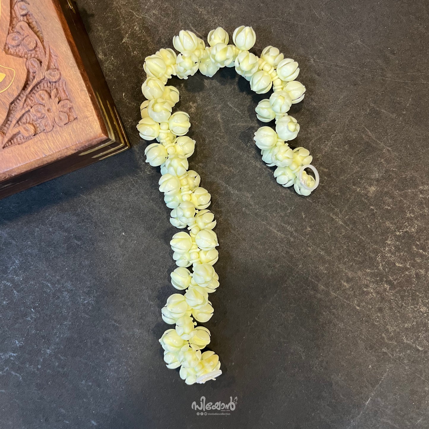 Jasmine Plastic Flower - Hair Styling Flower Mala - 35cm