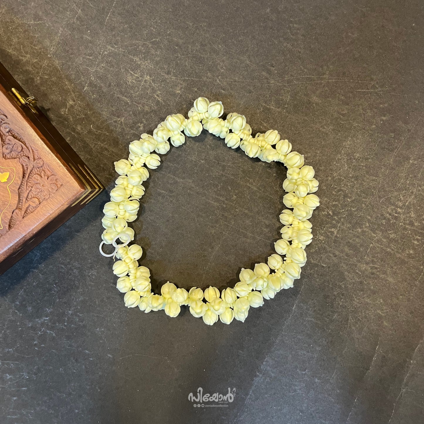 Jasmine Plastic Flower - Hair Styling Flower Mala - 50cm