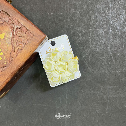 Jasmine Foam Sheet Flower  - Alligator Clip